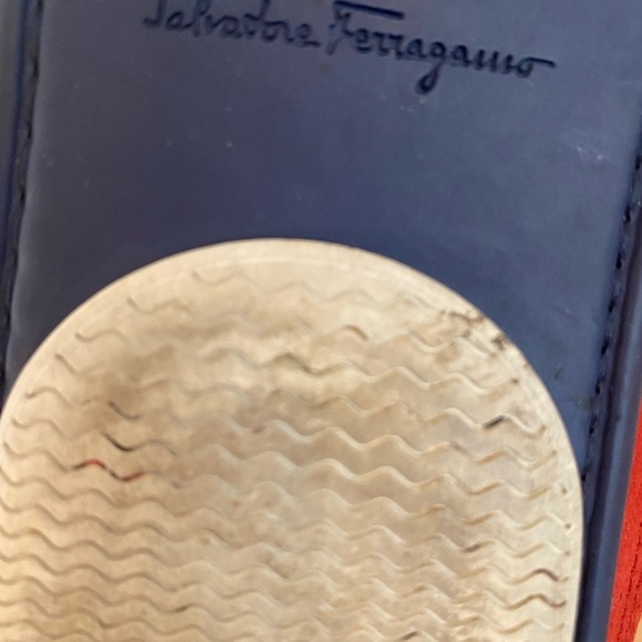 Salvatore Ferragamo Red and White Loafers main image 4